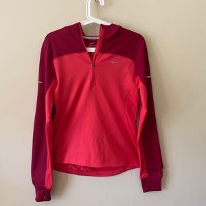 Fuchsia Nike Quarter Zip Pullover W/ Hood